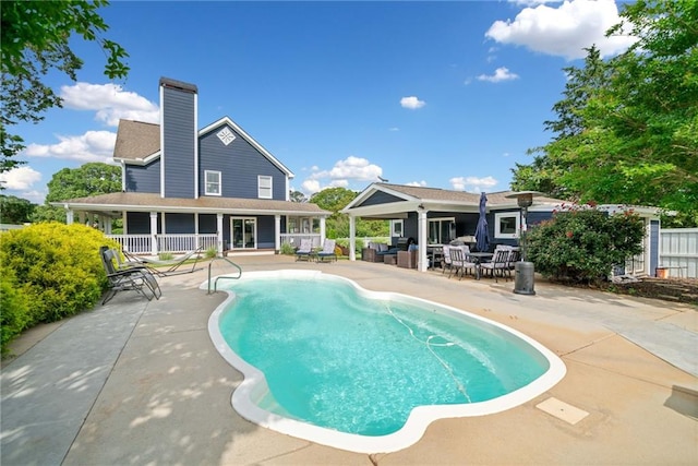 2545 Hickory Level Rd, Villa Rica, GA 30180 - view of swimming pool with a patio area