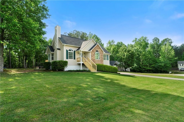 71 Headland Ct, Rockmart, GA 30153 - view of front of home featuring a chimney and a front yard