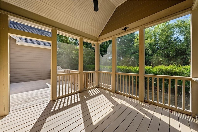 4440 Green Summers Dr, Cumming, GA 30028 - unfurnished sunroom featuring lofted ceiling