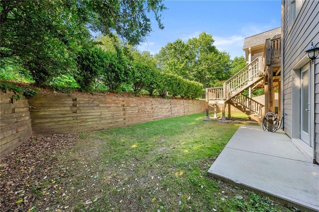 4440 Green Summers Dr, Cumming, GA 30028 - view of yard featuring stairs and a patio area