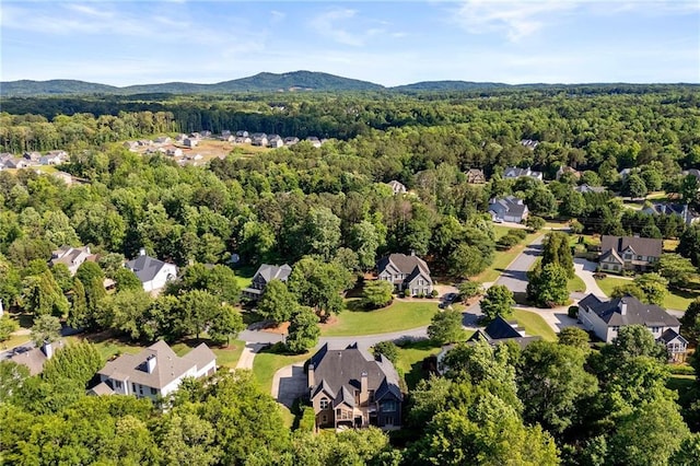 4440 Green Summers Dr, Cumming, GA 30028 - aerial view of residential area with a heavily wooded area and a mountainous background