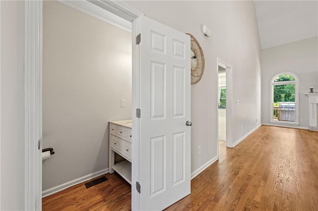 4440 Green Summers Dr, Cumming, GA 30028 - hallway with light wood-style flooring and baseboards