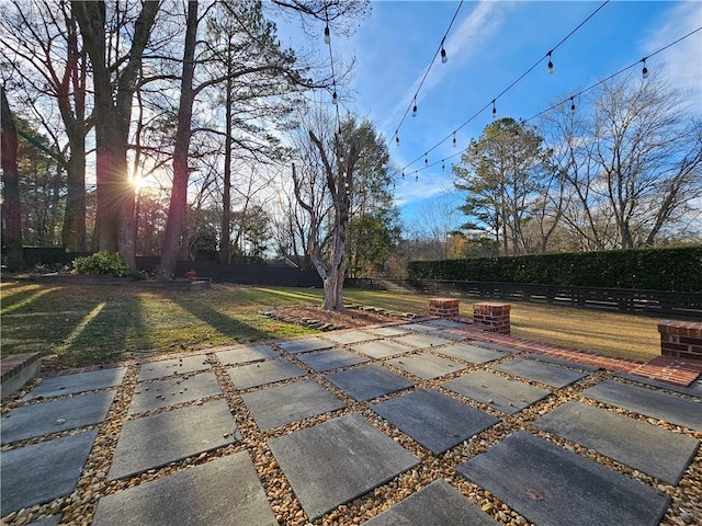 view of patio with fence