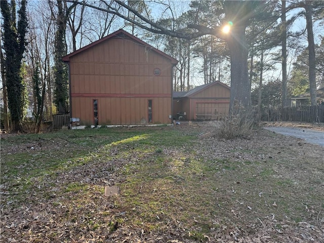 exterior space with fence