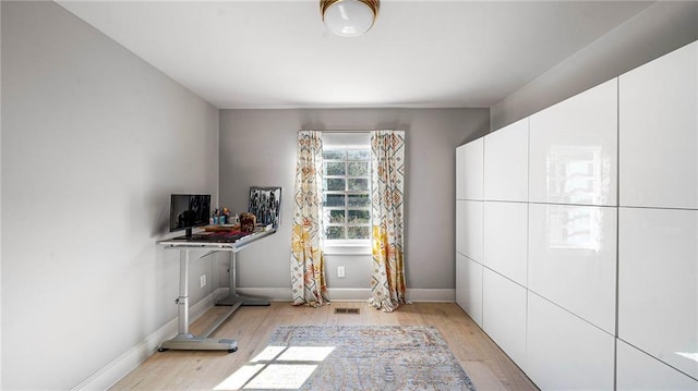 interior space with light wood-type flooring