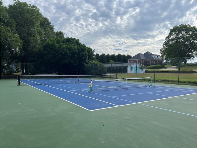 view of tennis court