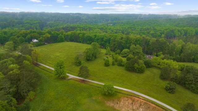 bird's eye view of a heavily wooded area