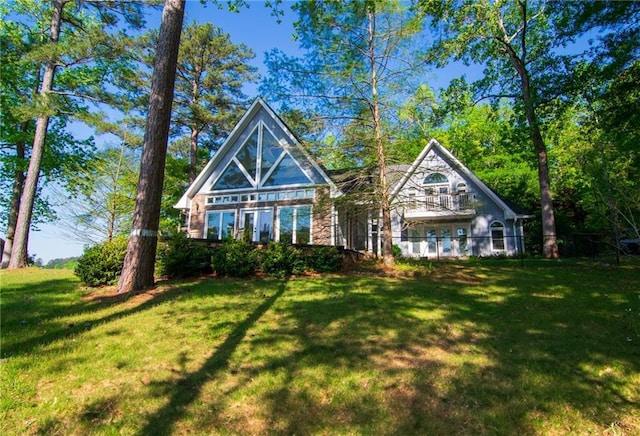 1345 Quail Hollow Dr, Hamilton, GA 31811 - view of front facade with a front yard