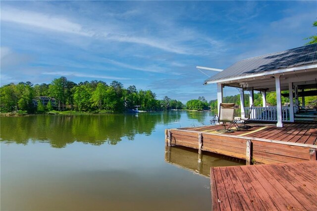 1345 Quail Hollow Dr, Hamilton, GA 31811 - dock area featuring a water view