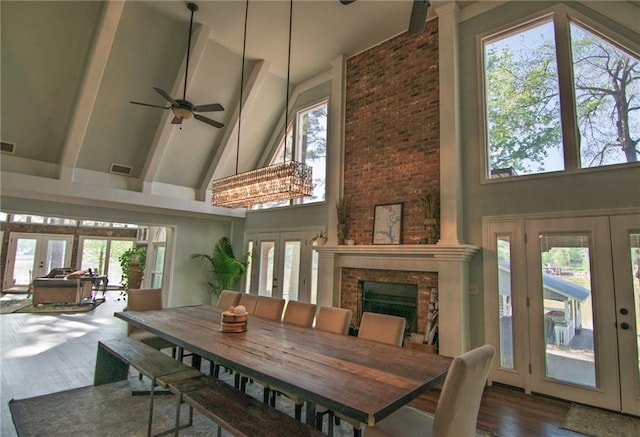 1345 Quail Hollow Dr, Hamilton, GA 31811 - sunroom featuring french doors and visible vents
