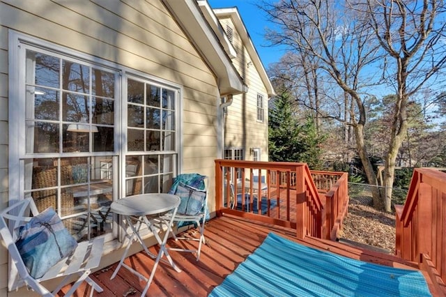 view of wooden deck