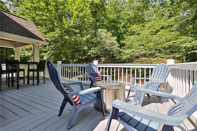 view of wooden deck