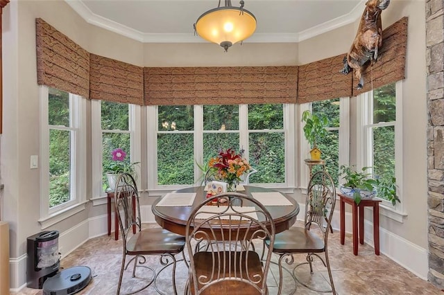 51 Mountain Ridge Dr SE, Cartersville, GA 30120 - sunroom featuring crown molding