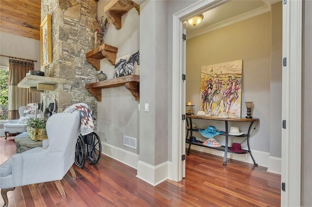 51 Mountain Ridge Dr SE, Cartersville, GA 30120 - living room featuring baseboards and wood finished floors
