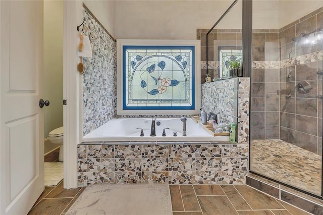 51 Mountain Ridge Dr SE, Cartersville, GA 30120 - full bath featuring a garden tub, tiled shower, and tile patterned flooring