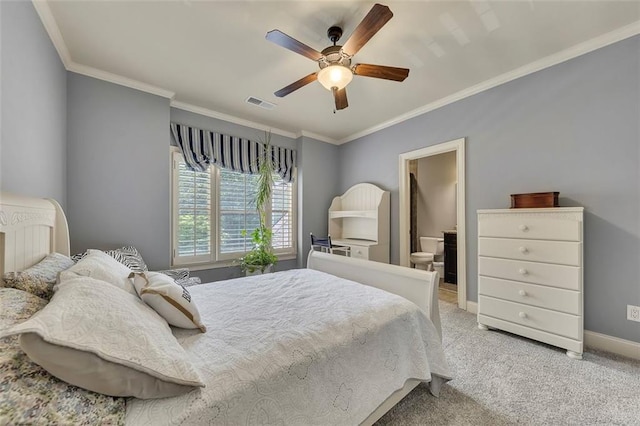 51 Mountain Ridge Dr SE, Cartersville, GA 30120 - carpeted bedroom with crown molding and a ceiling fan