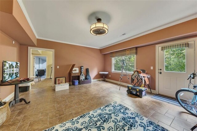 51 Mountain Ridge Dr SE, Cartersville, GA 30120 - office space with ornamental molding and stone tile floors