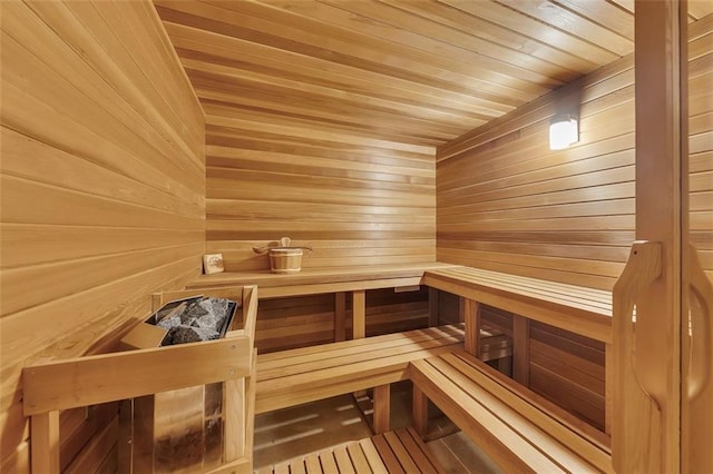 51 Mountain Ridge Dr SE, Cartersville, GA 30120 - sauna / steam room with wood ceiling and wooden walls