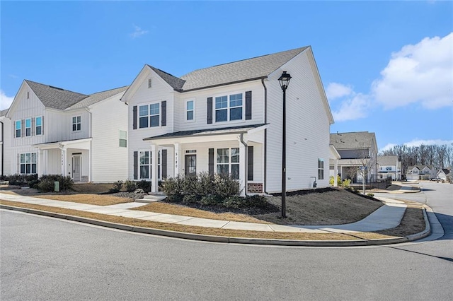 view of property with a residential view