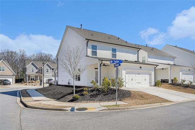 view of front of house featuring a garage and driveway