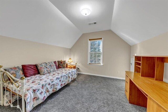 interior space with vaulted ceiling