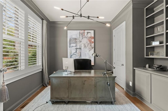 2811 Shady Valley Dr NE, Brookhaven, GA 30324 - stairs with an inviting chandelier, ornamental molding, a fireplace, and wood finished floors