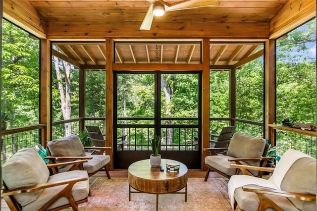 303 Clarice Ln, Sautee Nacoochee, GA 30571 - sunroom with ceiling fan