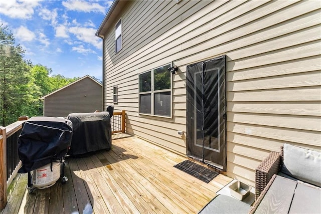 deck with grilling area