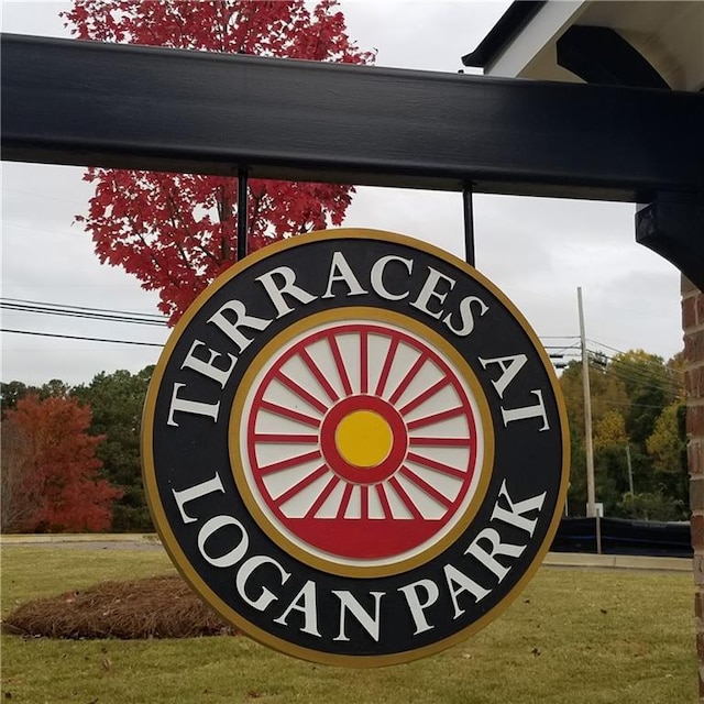 view of community sign