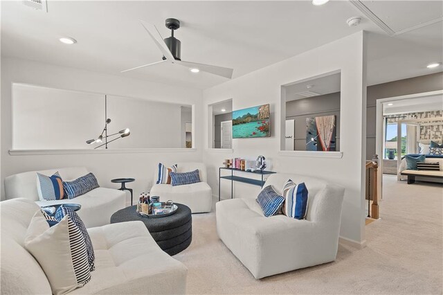 view of carpeted living room