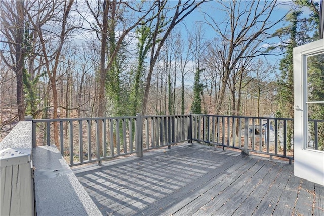 view of wooden deck