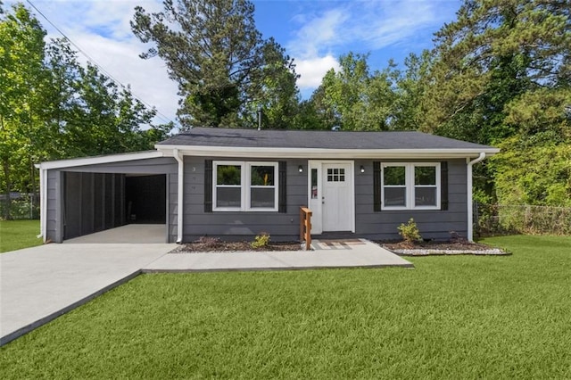 389 Oglesby Bridge Rd SE, Conyers, GA 30094 - ranch-style home featuring concrete driveway and an attached carport