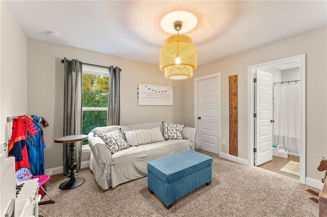 view of carpeted living room