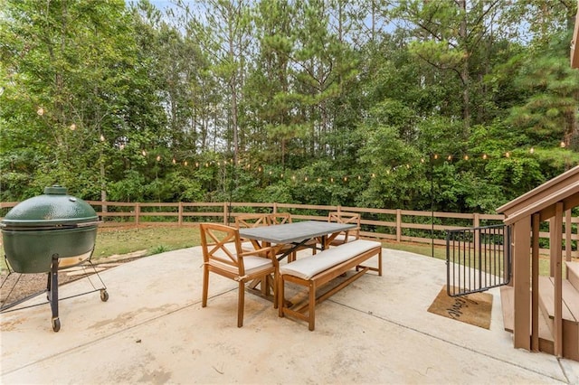 view of patio / terrace featuring grilling area