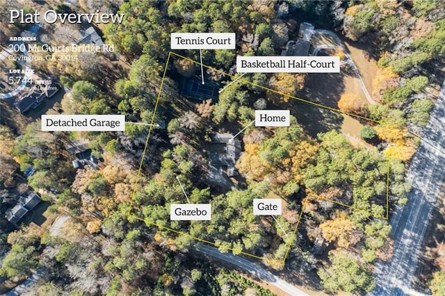 200 Mcguirts Bridge Rd, Covington, GA 30014 - aerial map of property and surrounding area with property boundaries highlighted