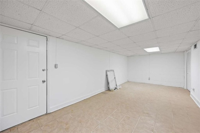 200 Mcguirts Bridge Rd, Covington, GA 30014 - finished below grade area featuring a drop ceiling and baseboards