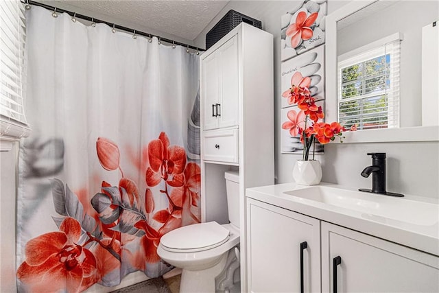 6492 Swift Creek Rd, Lithonia, GA 30058 - full bath with vanity, a textured ceiling, and curtained shower