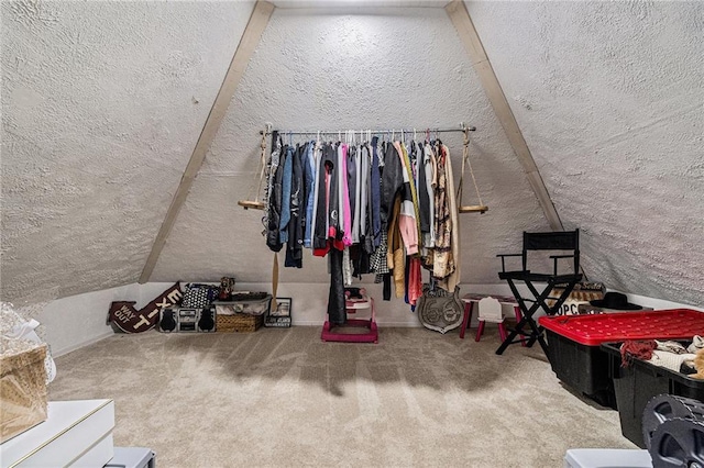6492 Swift Creek Rd, Lithonia, GA 30058 - interior space featuring vaulted ceiling and carpet floors
