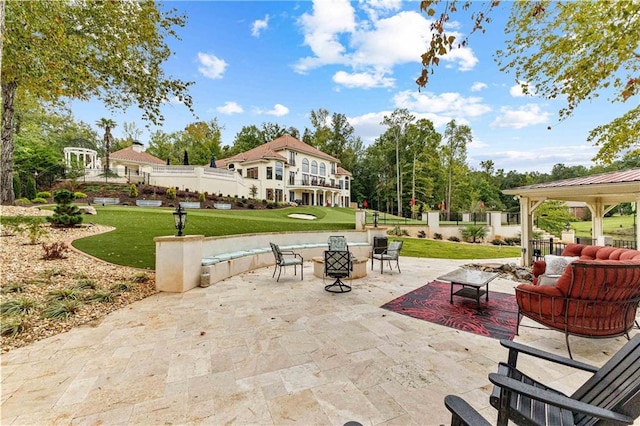 view of patio featuring outdoor lounge area