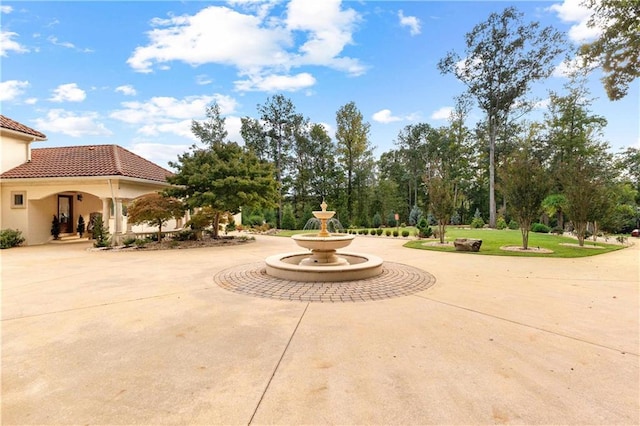 view of community featuring a patio