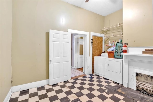 226 Noyes St, Cedartown, GA 30125 - laundry area with washing machine and dryer and light floors