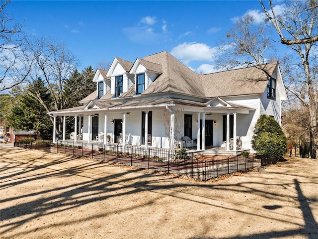 view of front of house with covered porch