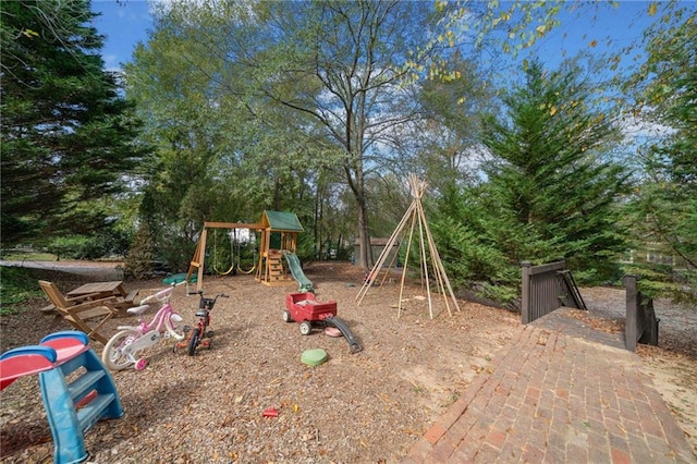 view of jungle gym