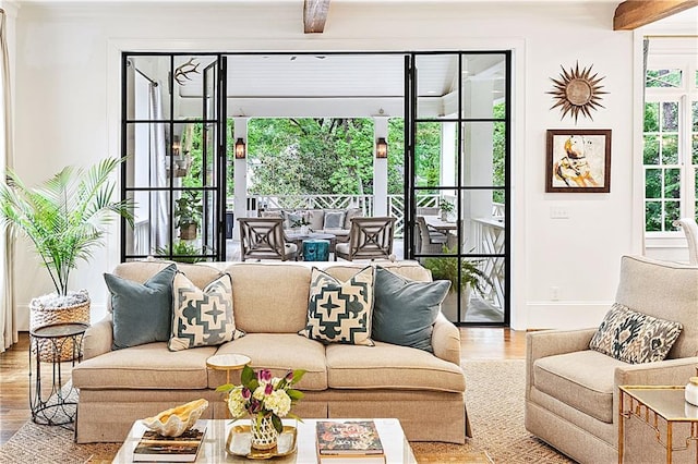 interior space with french doors
