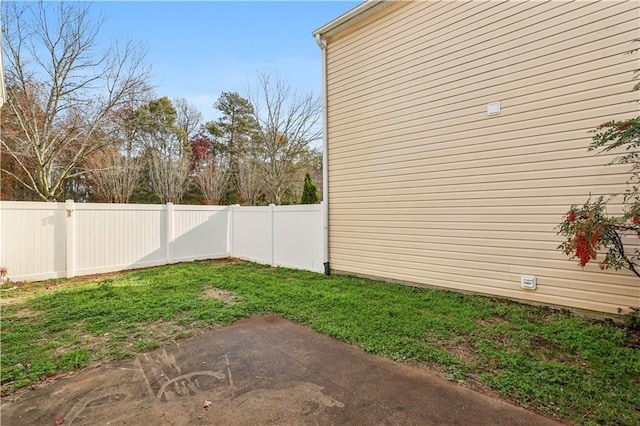 view of yard featuring a patio