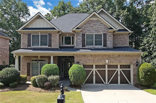 craftsman-style house featuring a garage