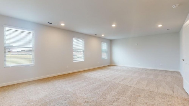 142 Post Oak Dr, Jackson, GA 30233 - empty room with light carpet, recessed lighting, baseboards, and a smoke detector