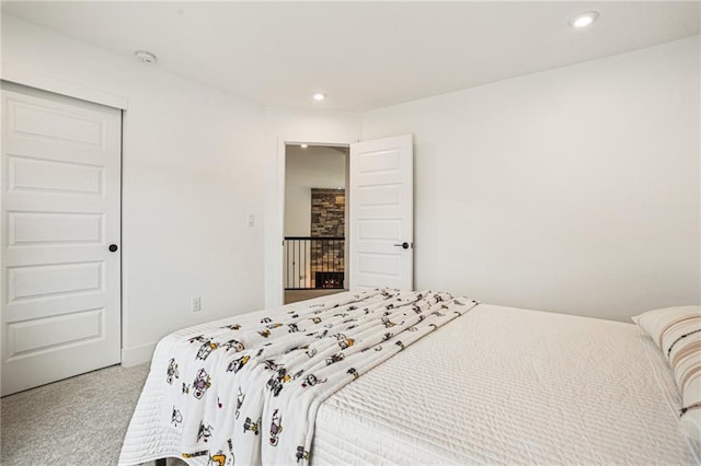 7985 Welch Ml, Ball Ground, GA 30107 - bedroom with carpet floors, recessed lighting, and a closet