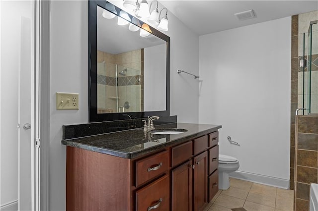 1102 Madison Ln SE Unit 1102, Smyrna, GA 30080 - bathroom with vanity, a shower stall, and tile patterned floors