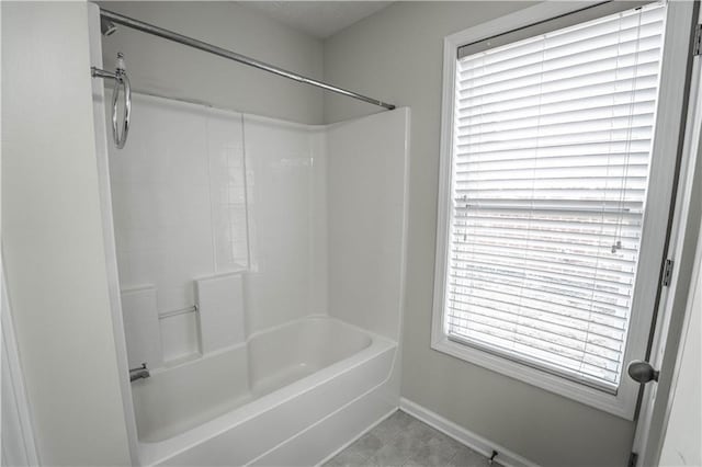 bathroom featuring bathing tub / shower combination